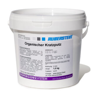 Ruberstein® Organischer Kratzputz weiß Kleingebinde 1kg - ideal zum Ausbessern